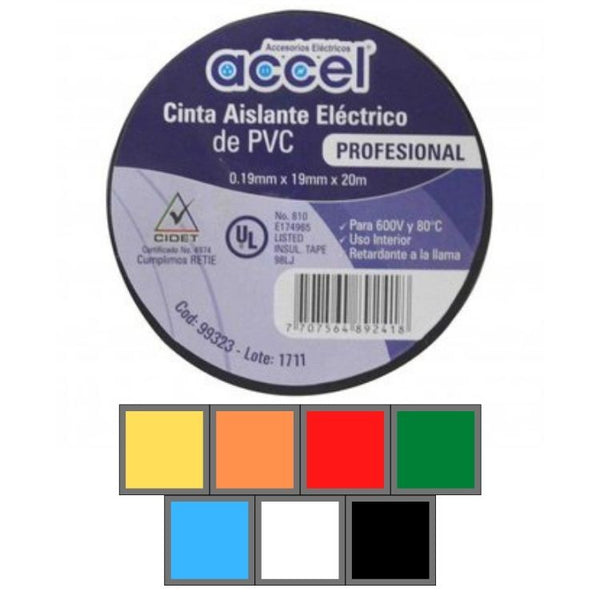 CINTA AISLANTE 18MM X 10 MTS
