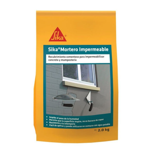 SIKA MORTERO IMPERMEABLE BLANCO DE 2  KG