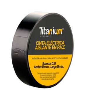 CINTA AISLANTE 18MM X 15 MTS