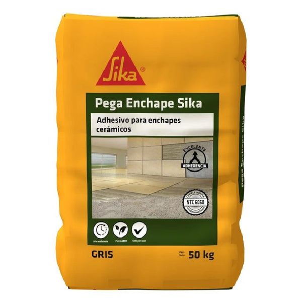 PEGA ENCHAPE GRIS SIKA DE 50,0 KG