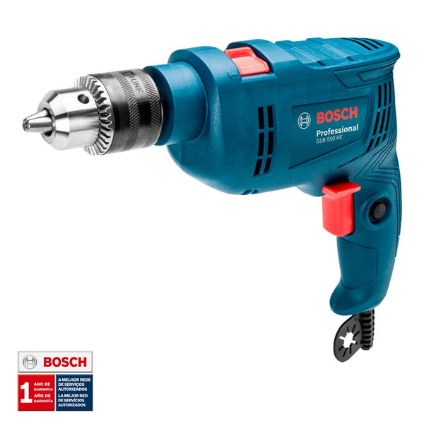 TALADRO PERC. 1/2" GSB550RE 550W BOSCH
